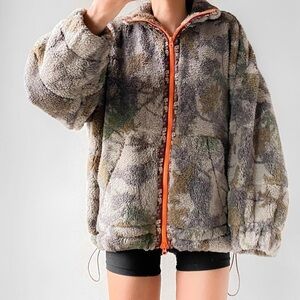 Camo Zip Up Fleece Jacket